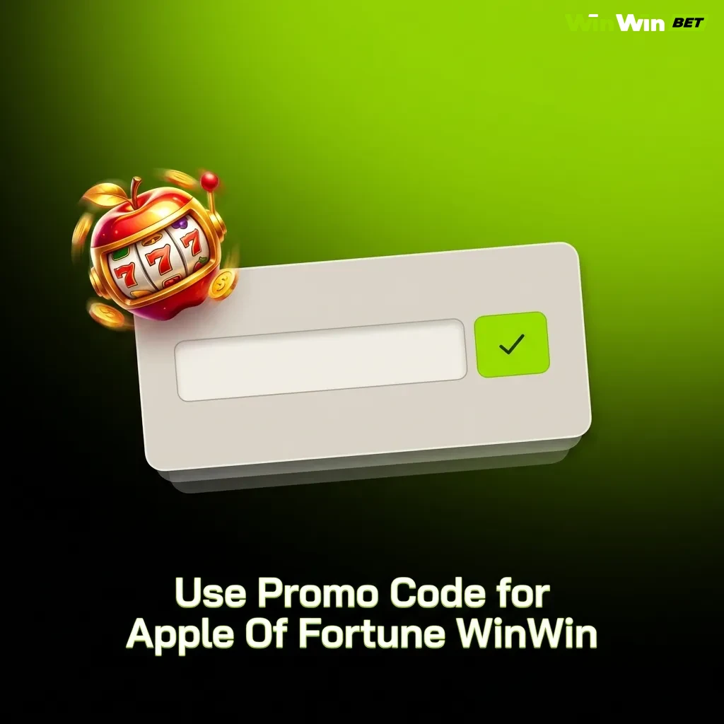 Players entering promo code WINBD200 on Apple Of Fortune to unlock welcome bonuses and free spins on casino games.
