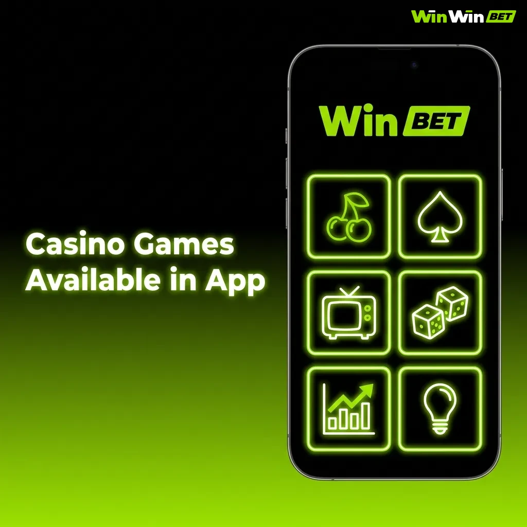 WinWin casino app showing slots, table games, and live dealer options from Pragmatic Play, NetEnt, and Evolution Gaming