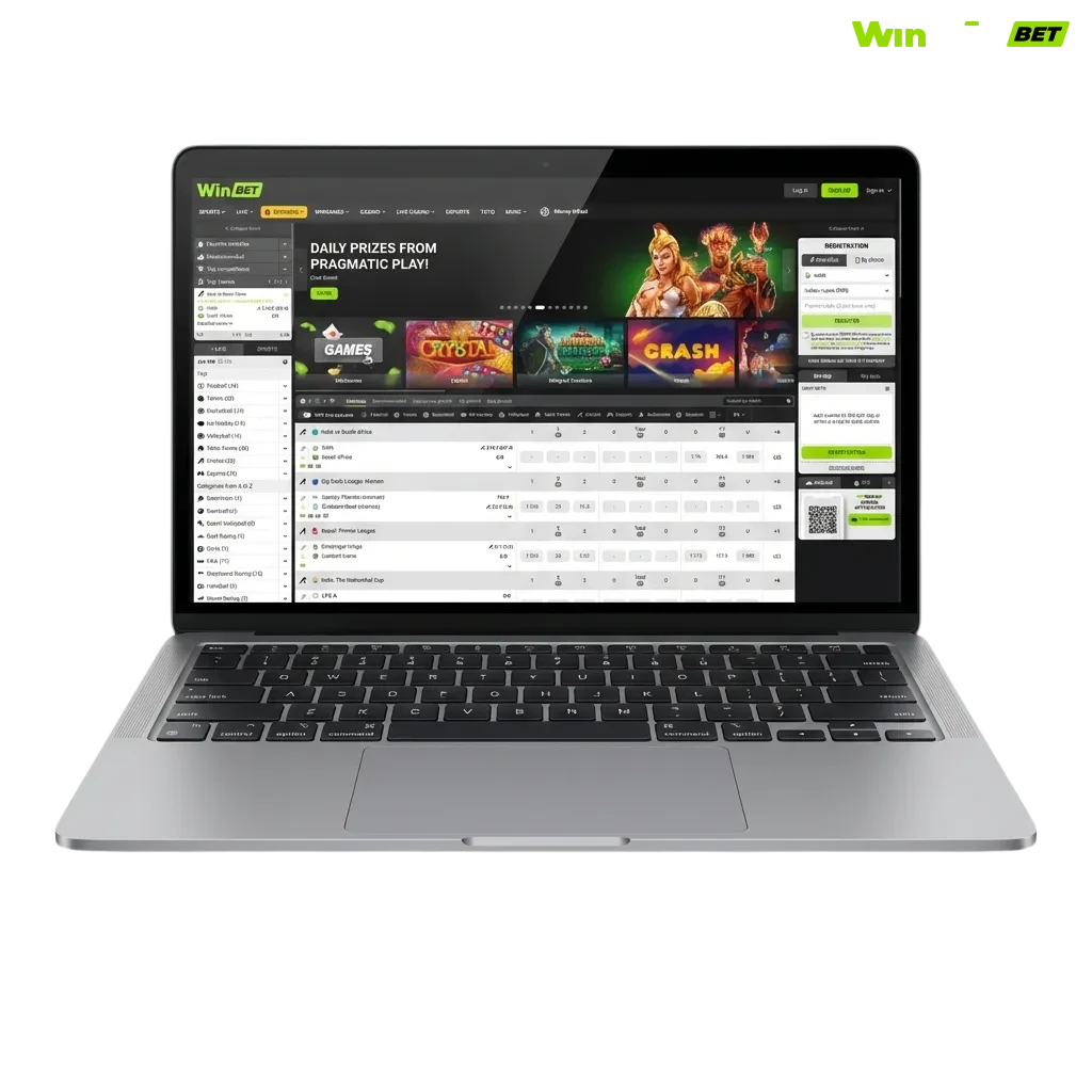 Desktop casino client interface showing download options for Windows and MacOS with gaming categories displayed