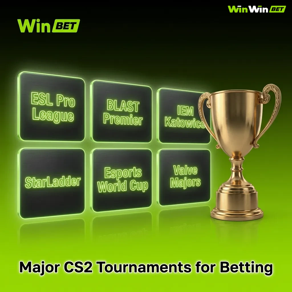 CS2 esports tournament trophy with team logos and betting odds displayed on screen