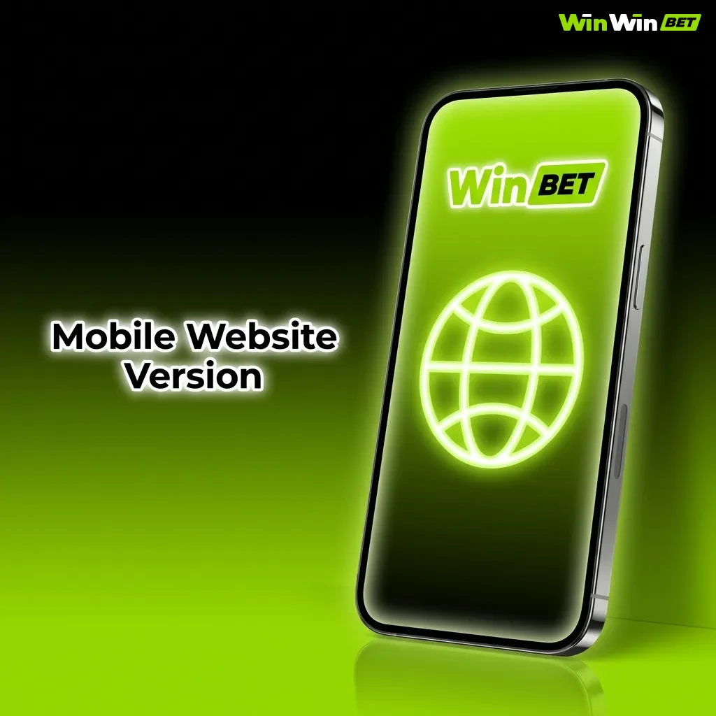 Mobile website interface showing betting and casino features accessible on smartphone without download