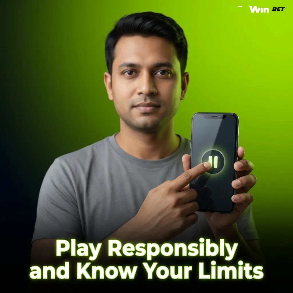 Person setting budget limits on mobile gambling app to promote responsible gaming and self-control