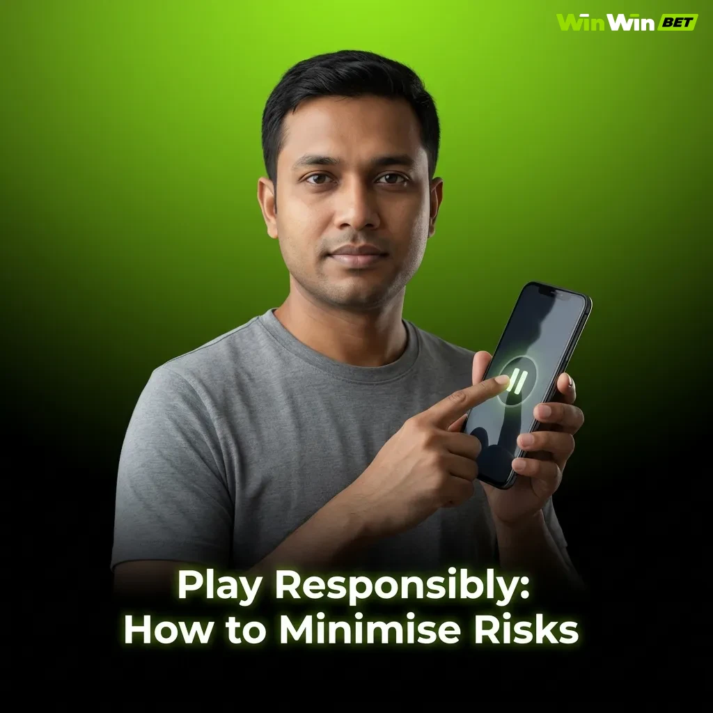 Players setting budget limits and using demo mode to gamble responsibly at an online casino.