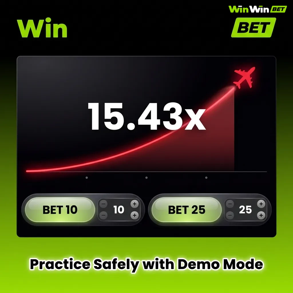 Players testing Aviator game features using demo mode with virtual credits on screen before wagering real money.