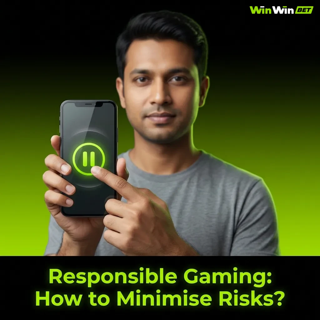Player setting budget limits on gambling app while reading responsible gaming guidelines on screen