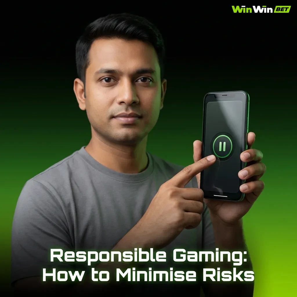 Person setting budget limits on gaming device screen, promoting responsible gambling habits and self-control measures.
