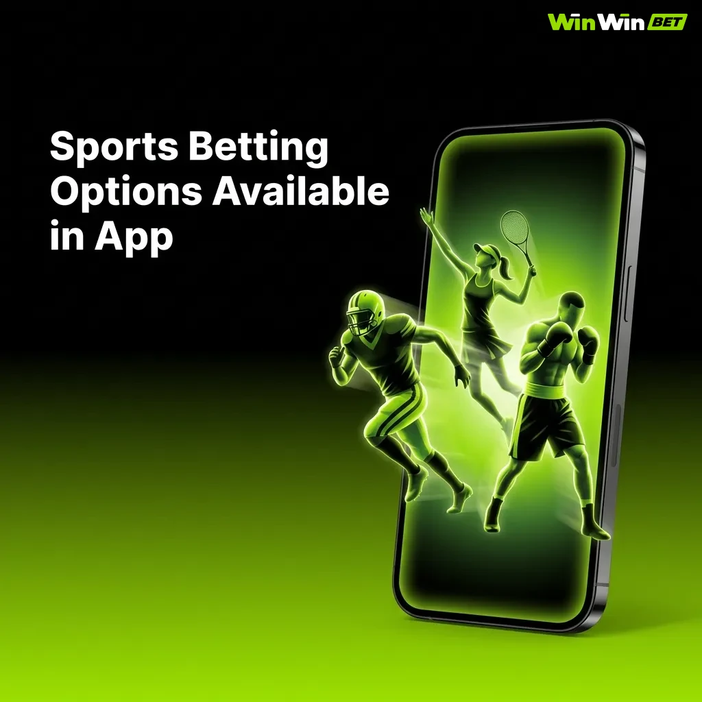 WinWin app sports betting options including cricket, football, kabaddi, tennis, basketball, and esports markets