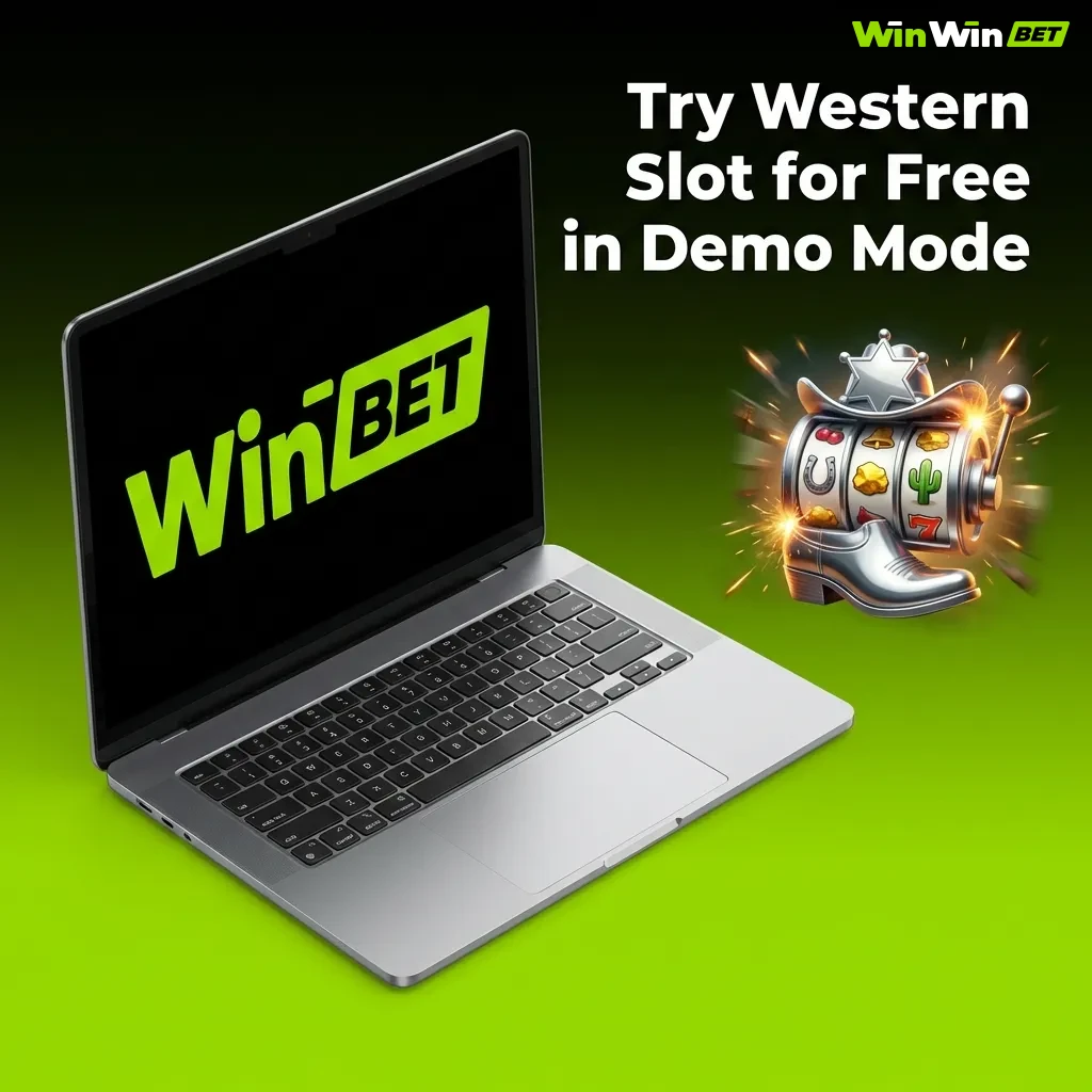 Player testing Western Slot game in free demo mode on WinWin casino platform with virtual credits display