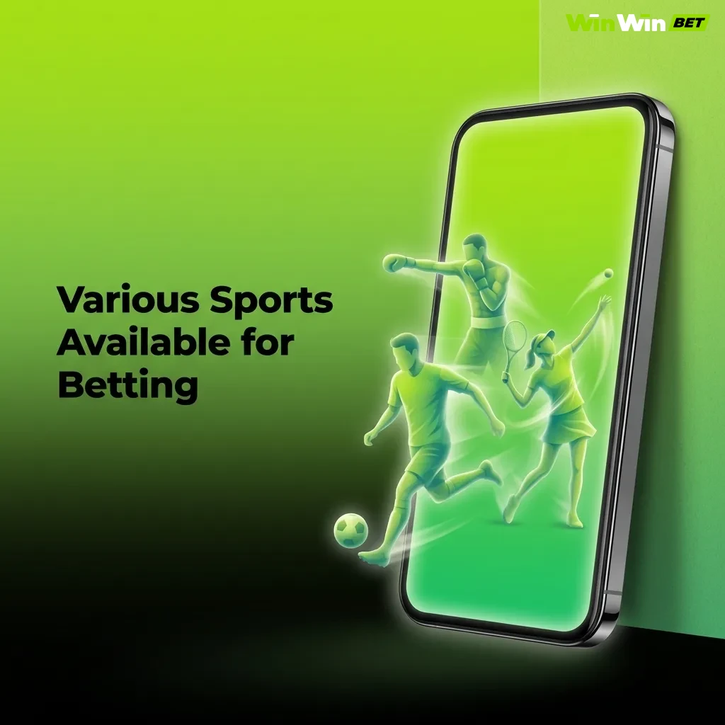 Mobile sports betting app interface showing multiple sport icons including football, cricket, tennis, and esports options.